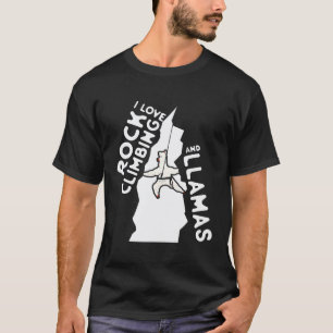 Camiseta Eu Amo Escalar Rochas E Lhamas Animal Fofo