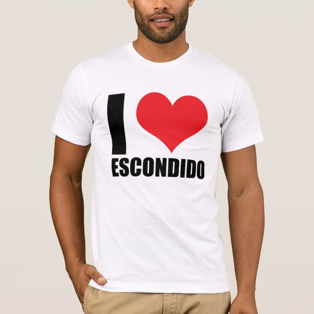 Camiseta Eu amo Escondido (Frente)
