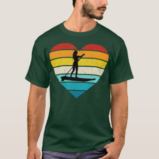 Camiseta Eu Amo Esportes Aquáticos de Remo em Pé