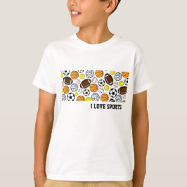 Camiseta EU AMO ESPORTES Beisebol Basquetebol Futebol Futeb