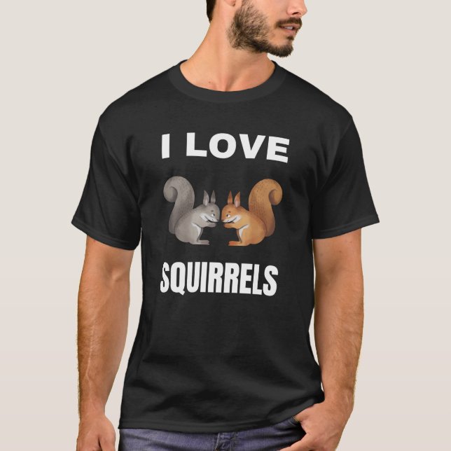 Camiseta Eu amo Esquilos (Frente)
