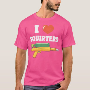 Camiseta Eu Amo Esquilos Engraçados Esguicho Água Humor