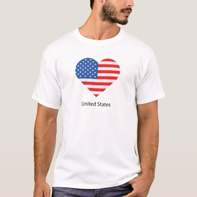 Camiseta Eu Amo Estados Unidos (Frente)