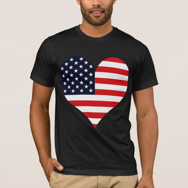Camiseta Eu amo EUA (Frente)