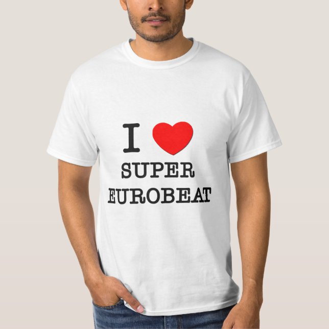 Camiseta Eu amo Eurobeat super (Frente)
