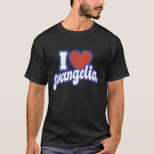 Camiseta Eu Amo Evangelia (Frente)