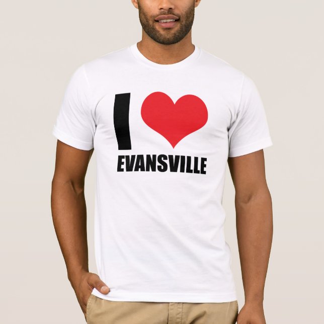 Camiseta Eu amo Evansville (Frente)