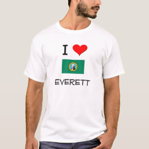 Camiseta Eu amo Everett Washington