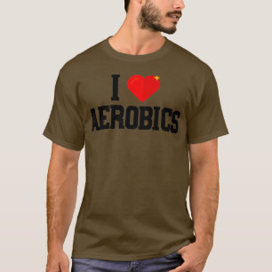 Camiseta Eu Amo Exercício De Malhação De Arte Aeróbica