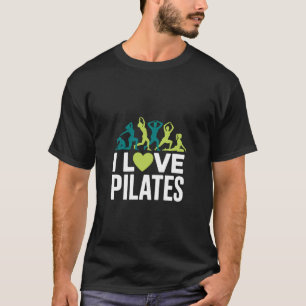 Camiseta Eu Amo Exercício de Pilates Yoga