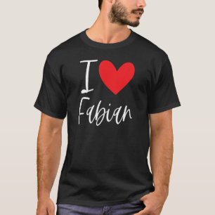 Camiseta Eu Amo Fabian Name Personali Girl Bff Fri