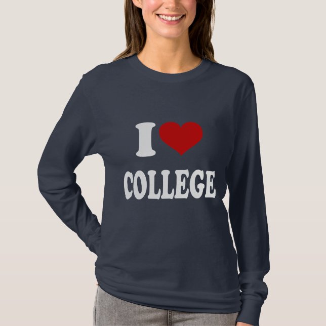 Camiseta Eu Amo Faculdade (Frente)