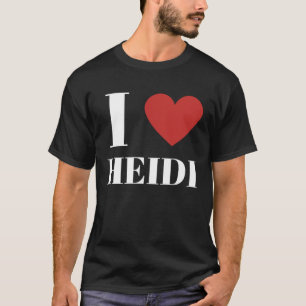 Camiseta Eu Amo Família Coração HEIDI