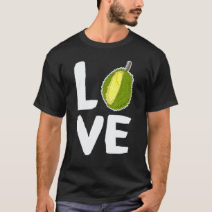 Camiseta EU AMO Fantasia de Fruta de Jaca Vegetariano Vegan