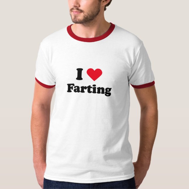 Camiseta Eu amo farting (Frente)