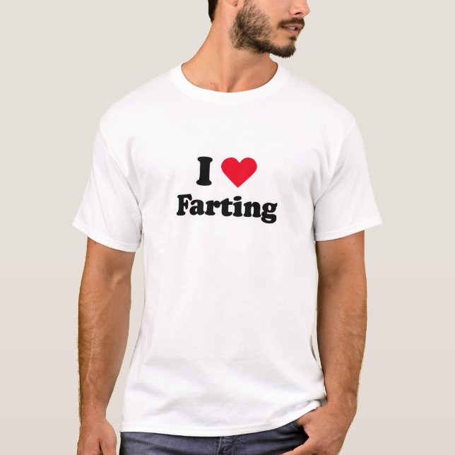Camiseta Eu amo farting (Frente)