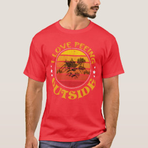 Camiseta Eu amo fazer xixi Fora Acampamento menino