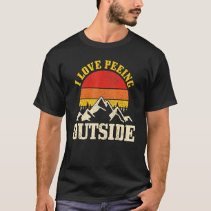 Camiseta Eu amo fazer xixi fora Camping Vintage Hiking Camp