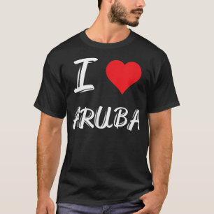 Camiseta Eu Amo Férias De Praia Engraçadas Em Aruba