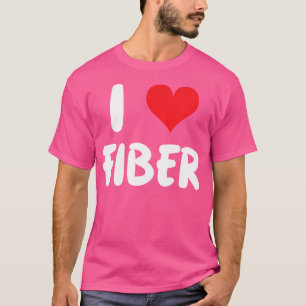 Camiseta Eu Amo Fibra - Coração - Tricô Malha Crochê Croché