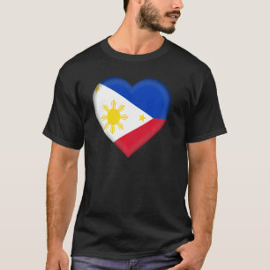 Camiseta Eu Amo Filipinas Bandeira Filipina Ele Tira Pullov