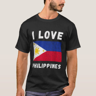 Camiseta Eu amo Filipinas Vintage Filipino Family Viagem