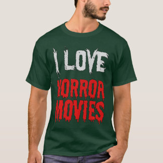 Camiseta Eu Amo Filmes de Terror Amante de Filmes de Terror