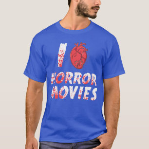 Camiseta Eu amo filmes de terror Cinema de terror Fã de Hal