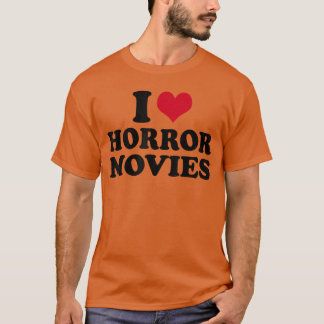 Camiseta Eu Amo Filmes de Terror vintage