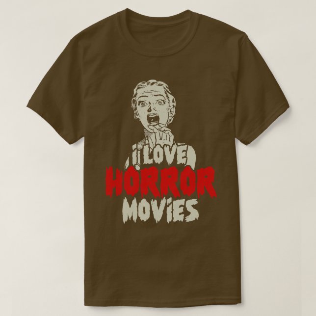 Camiseta Eu Amo Filmes Horrores (Frente do Design)