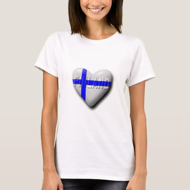 Camiseta Eu amo Finlandia (Frente)