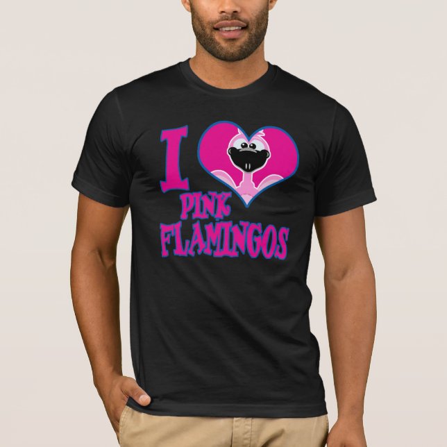 Camiseta Eu amo flamingos (Frente)