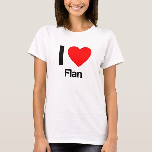 Camiseta eu amo flan (Frente)