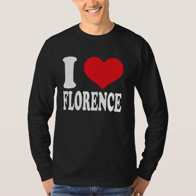 Camiseta Eu Amo Florence Heart Florence Pride (Frente)