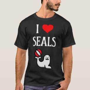 Camiseta Eu Amo Focas Eu Adoro Focas Foca Mamífero Marinho