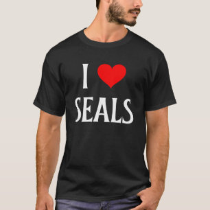 Camiseta Eu Amo Focas Eu Adoro Focas Foca Pin de Mamífero M