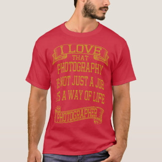 Camiseta Eu Amo Fotografia Estilo Vintage