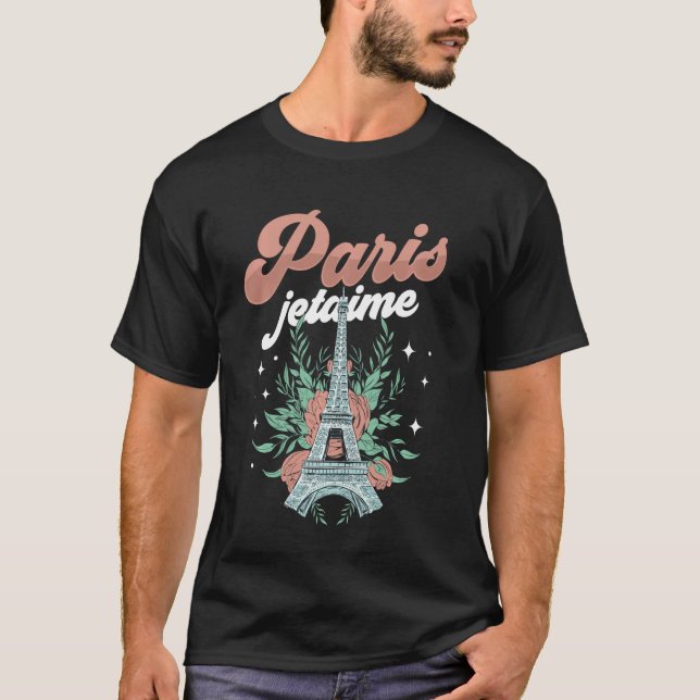 Camiseta Eu Amo França Paris Eiffel Torre Torre Francês Flu (Frente)