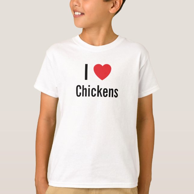 Camiseta Eu amo frango (Frente)