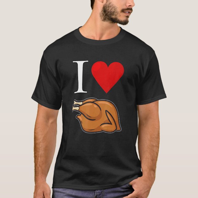 Camiseta Eu Amo Frango Assado Gold Broiler Broiler (Frente)