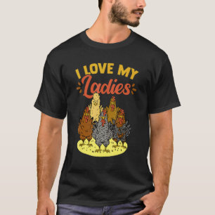 Camiseta Eu Amo Frango de Galinha Aves Animal Galinha Fa