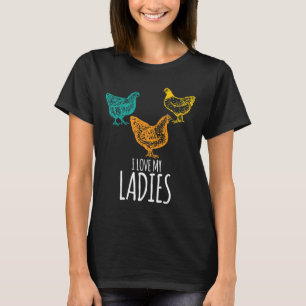 Camiseta Eu Amo Frango De Galinha Das Minhas Senhoras Pun T