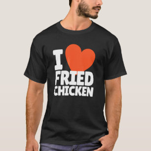 Camiseta Eu Amo Frango Frito Coração de Frango Frito