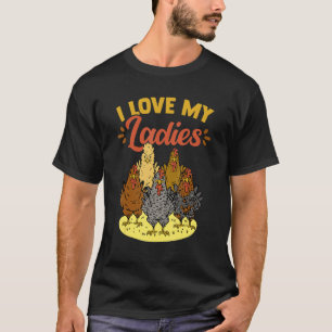 Camiseta Eu Amo Frango Galinheiro Animal Galinha da Minha S