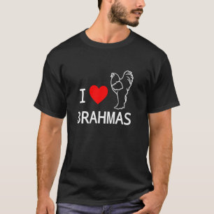 Camiseta Eu Amo Frangos Brahma Raça Popular Amantes de Brah