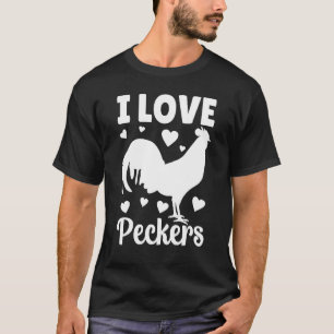 Camiseta Eu Amo Frangos de Galinha Fantasia