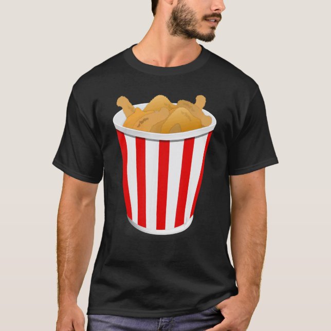 Camiseta Eu Amo Frangos Especialmente Quando Fritos Frango  (Frente)
