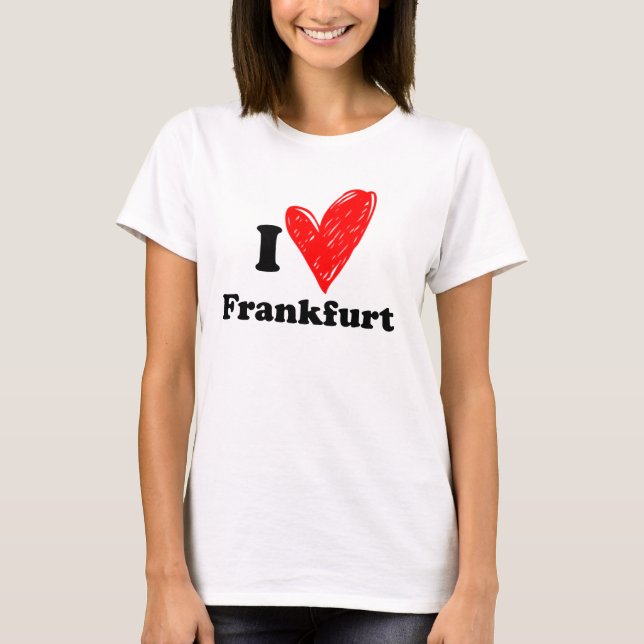 Camiseta Eu amo Frankfurt (Frente)