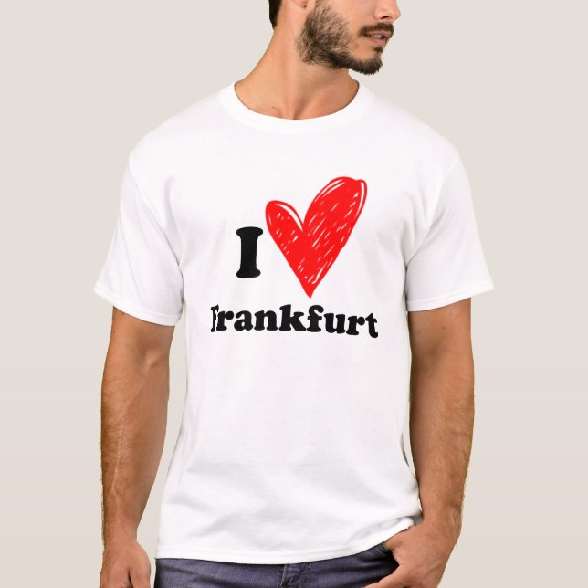 Camiseta Eu amo Frankfurt (Frente)