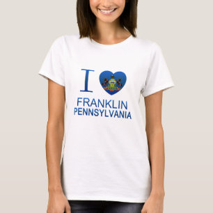 Camiseta Eu amo Franklin, PA